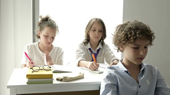 Careless Student Interferes with Classmates. Back To School.