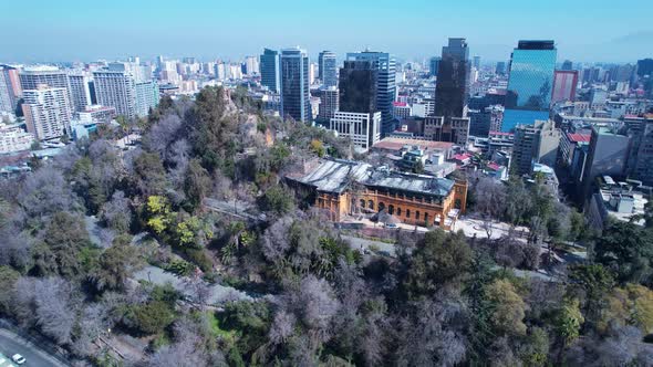 Cityscape of Santiago capital city of Chile South America country. 