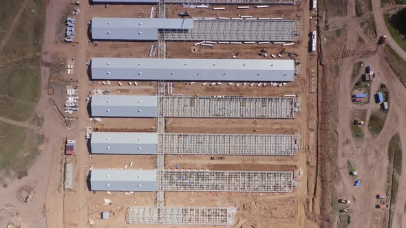 From a Birds Eye View on the Pig Farm the Production Facilities of the Livestock Breeding Complex