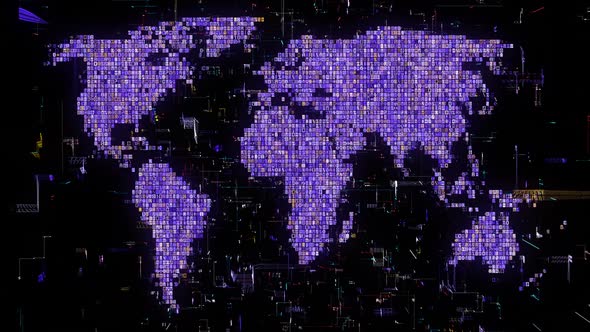 Digitized Earth Map