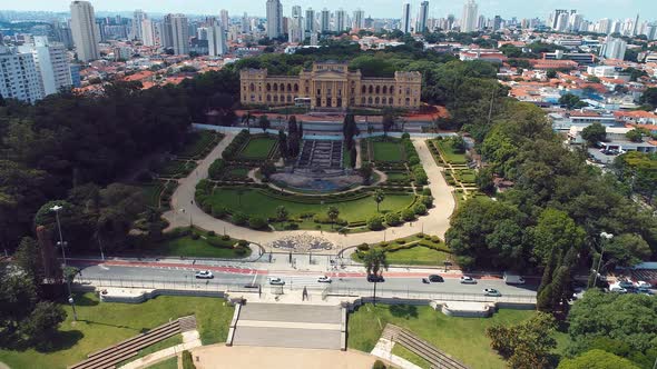 Cityscape of Sao Paulo Brazil. Stunning landscape of downtown district city.