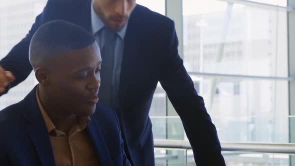 Young businessmen working in a modern office