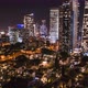 Night Tel Aviv business city center from birds view, Israel hyperlapse - VideoHive Item for Sale