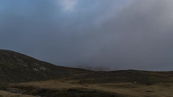 Timelapse of clouds are covering the mountains, Kackar Mountains, Turkey