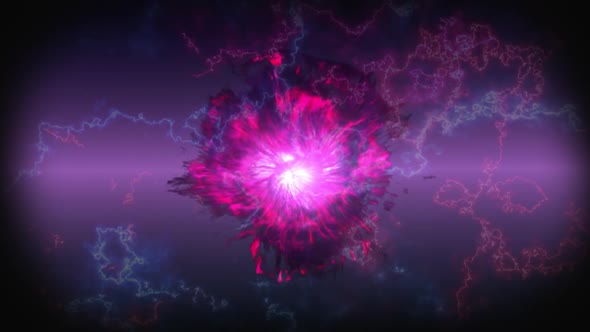 Animated Energy Accumulation in Space | Fireball in Space