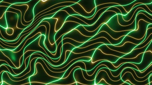 neon line wave background animation. abstract wave background. Vd 2118