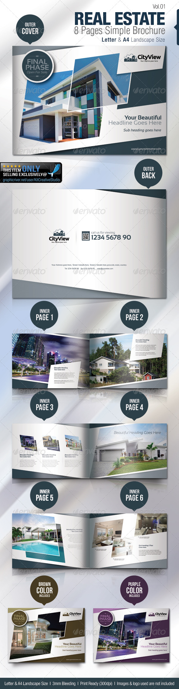 Real Estate 8 Pages Simple Brochure