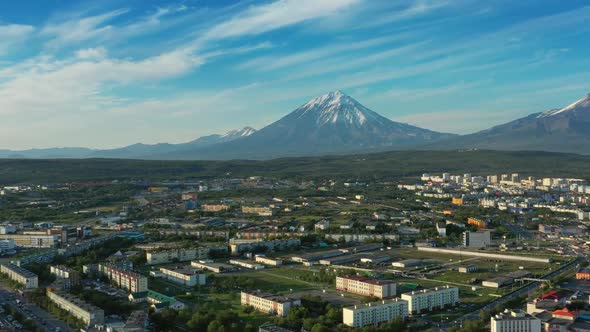 Petropavlovsk-Kamchatsky City at Sunset