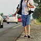 Male Hitchhiker on Busy Road 2 - VideoHive Item for Sale