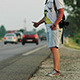 Male Hitchhiker on Busy Road 3 - VideoHive Item for Sale
