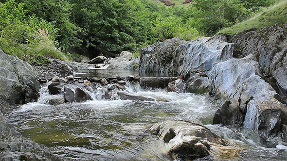 Small Weir on Mountain River