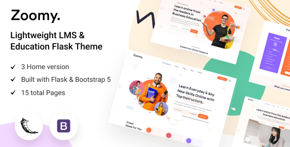 Zoomy - Lightweight LMS & Education Flask Theme