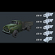 Asset - Army - Zil 130 - VR  AR  low-poly 3d model - 3DOcean Item for Sale