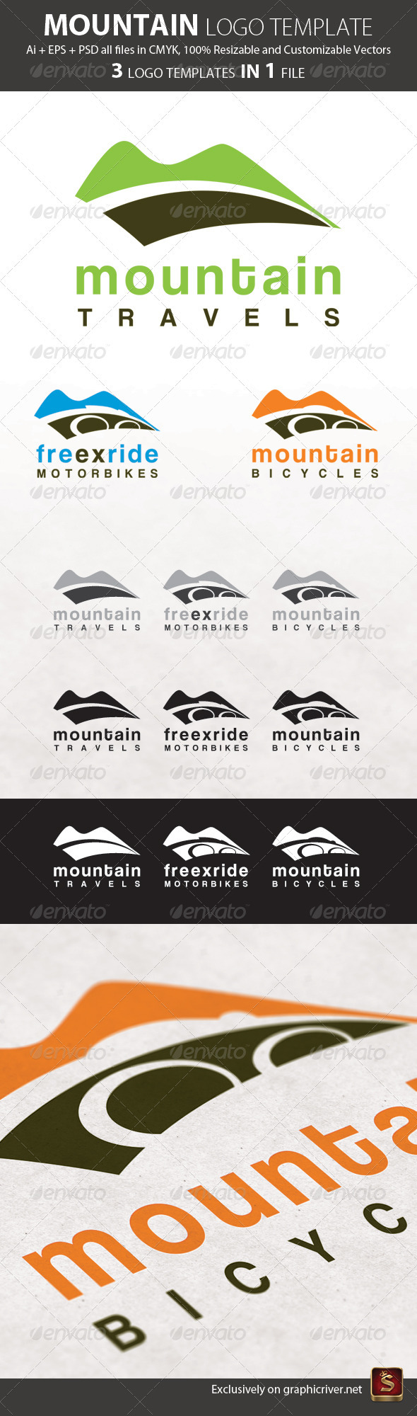 Mountain Logo Template 3in1