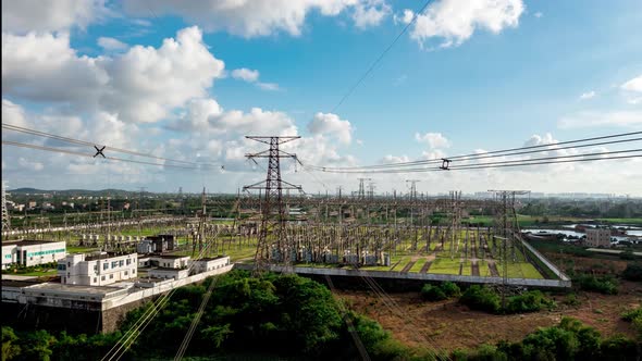 Pylons in substation