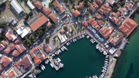 Drone Shot in Beautiful Urla Izmir  the Third Largest City in Turkey