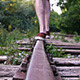 Man Walking on Railroad 1 - VideoHive Item for Sale