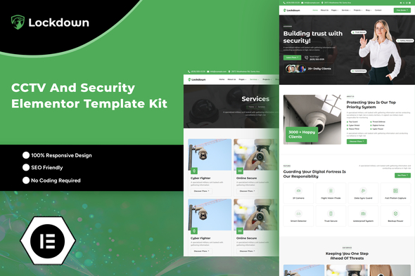 Lockdown - CCTV & Security Elementor Template Kit