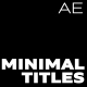 Minimal Titles - VideoHive Item for Sale