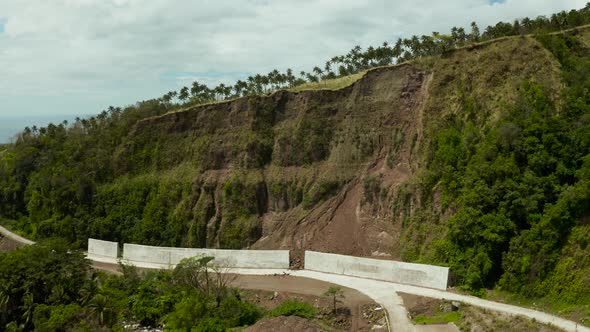 Anti-landslide Concrete barrier.Camiguin Philippines.