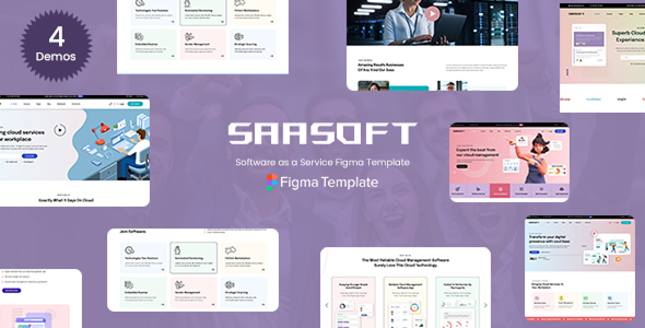 SaaSoft - Startup & SaaS Website Figma Template