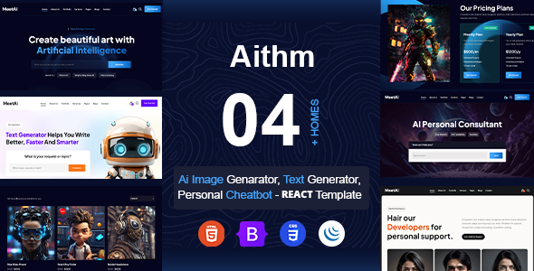 Aithm - AI Agency & Futuristic Startup React Template