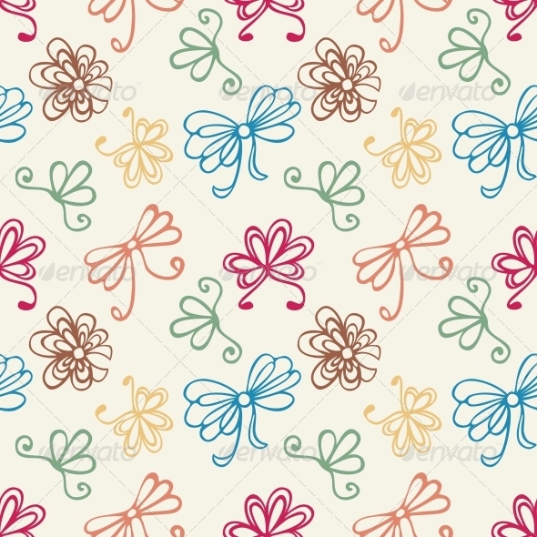 Seamless Pattern with Gift Bow