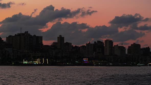 Seashore of Ancient City of Egypt Alexandria