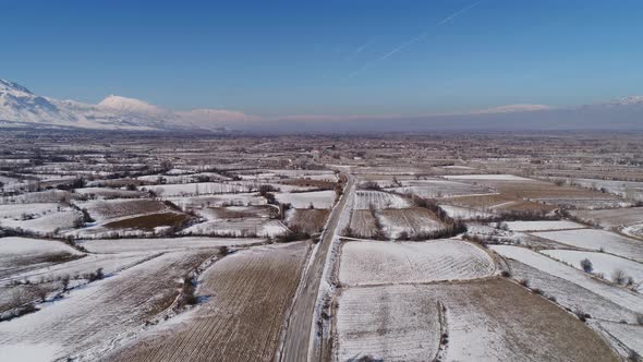 Winter Agricultural With Road