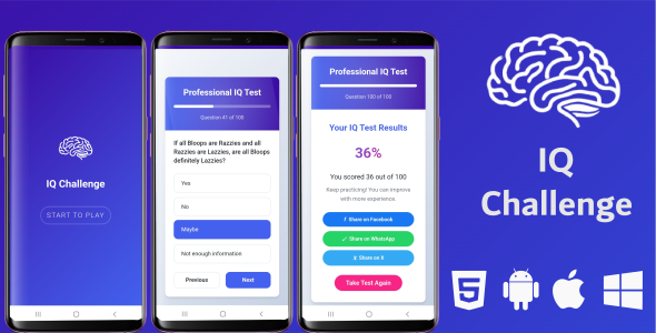 IQ Challenge - HTML5 Game