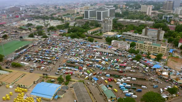 Aerial shot of the city of Accra in Ghana during the day22