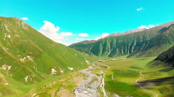 Kazbegi National Park Mountains (Cinematic)