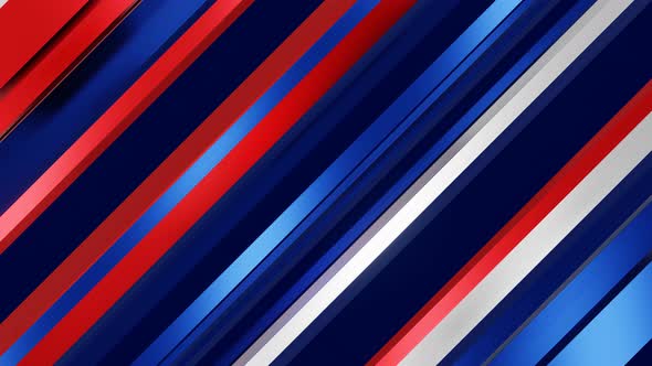 Blue Shiny Metal Diagonal Lines Moving Back and Forth  Seamless Animation Loop