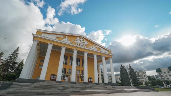 Theater on a Background of Running Clouds