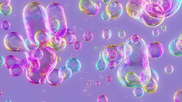 Soap Bubbles Fly Up and Burst Loop