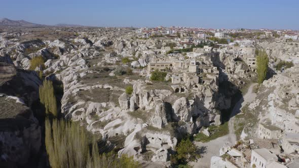 Top View of Ortahisar Town Old Houses.