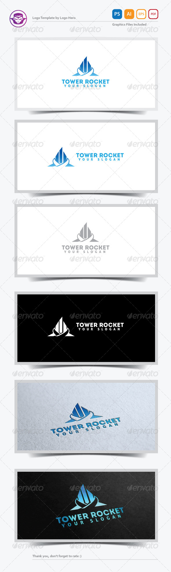 Tower Rocket Logo Template
