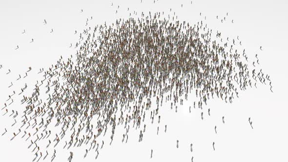 Group of People Walk and Create a Map of Venezuela alt