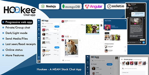 Hookee - PWA Chat App | Angular 19, Node.js, MongoDB & Socket.io Chat App