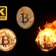 Bitcoin Cryptocurrency Burning in Fire - VideoHive Item for Sale