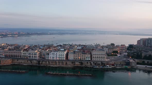 Aerial view of Taranto, Italy