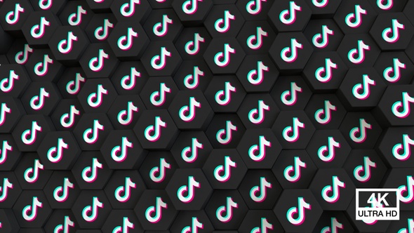 Tik Tok Hexagonal Background