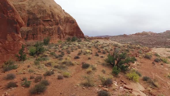 Through arch to valley in Moab