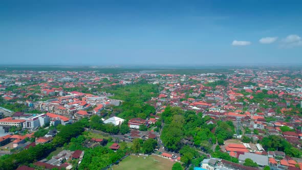 Flight Overlooking the City of Bali on the Indian Ocean 53