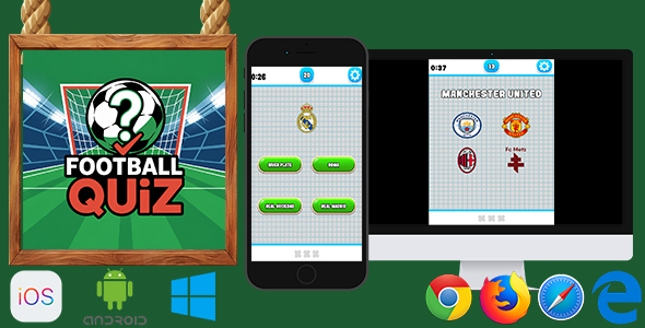 Football Club Quiz - HTML5 Game (Phaser 3)