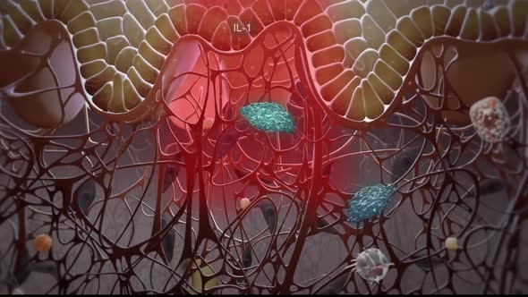3D Microbiology Animation of Immunology of the skin