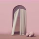 Minimalist Rendering Of A Doorway With A Curtain In A Desert - VideoHive Item for Sale