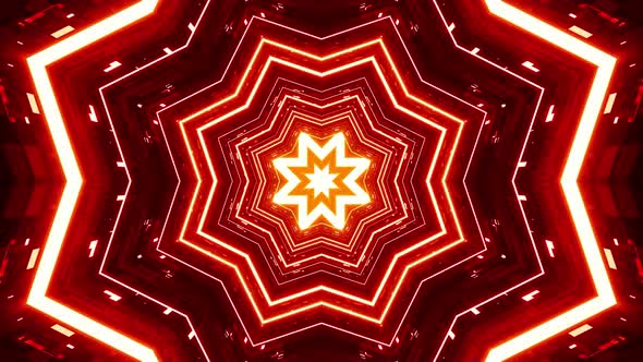 Red Poly Star Tunnel