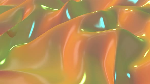 Abstract Paint Swirl Orange Wave Flow Able To Loop Seamless