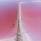 Wonderful Flight Over a Pink Salty Lake at Sunset in the Evening - VideoHive Item for Sale